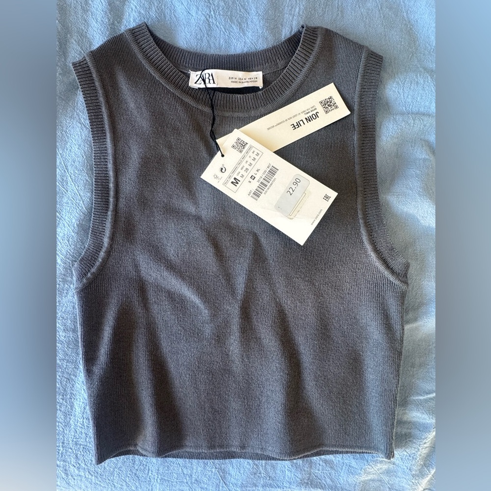 Zara Knit Crop Tank NWT - Picture 1 of 1
